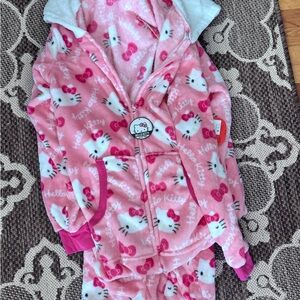 Hello Kitty Pink and White Fleece Sleepwear